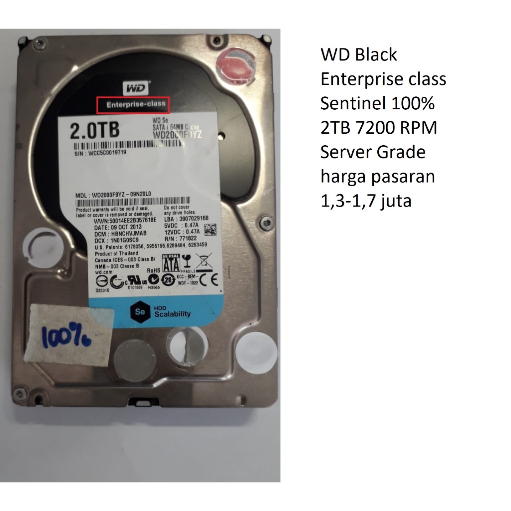 HDD 2TB Harddisk 2TB hardisk 2TB HDD 3TB HDD 4TB normal 7200 rpm wd black wd red wd kuning hdd enter