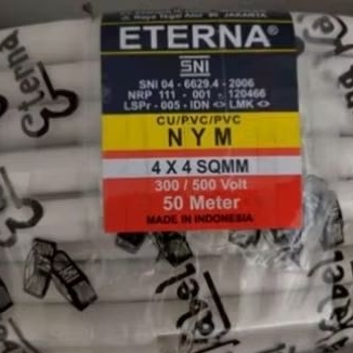 Kabel Listrik NYM 4x4 4 x 4 4x4mm 4 x 4 mm Eterna 50M 50 Meter