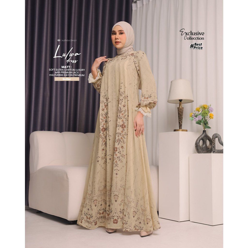 GAMIS KONDANGAN PREMIUM LULWA DRESS - ALFASA DAILY