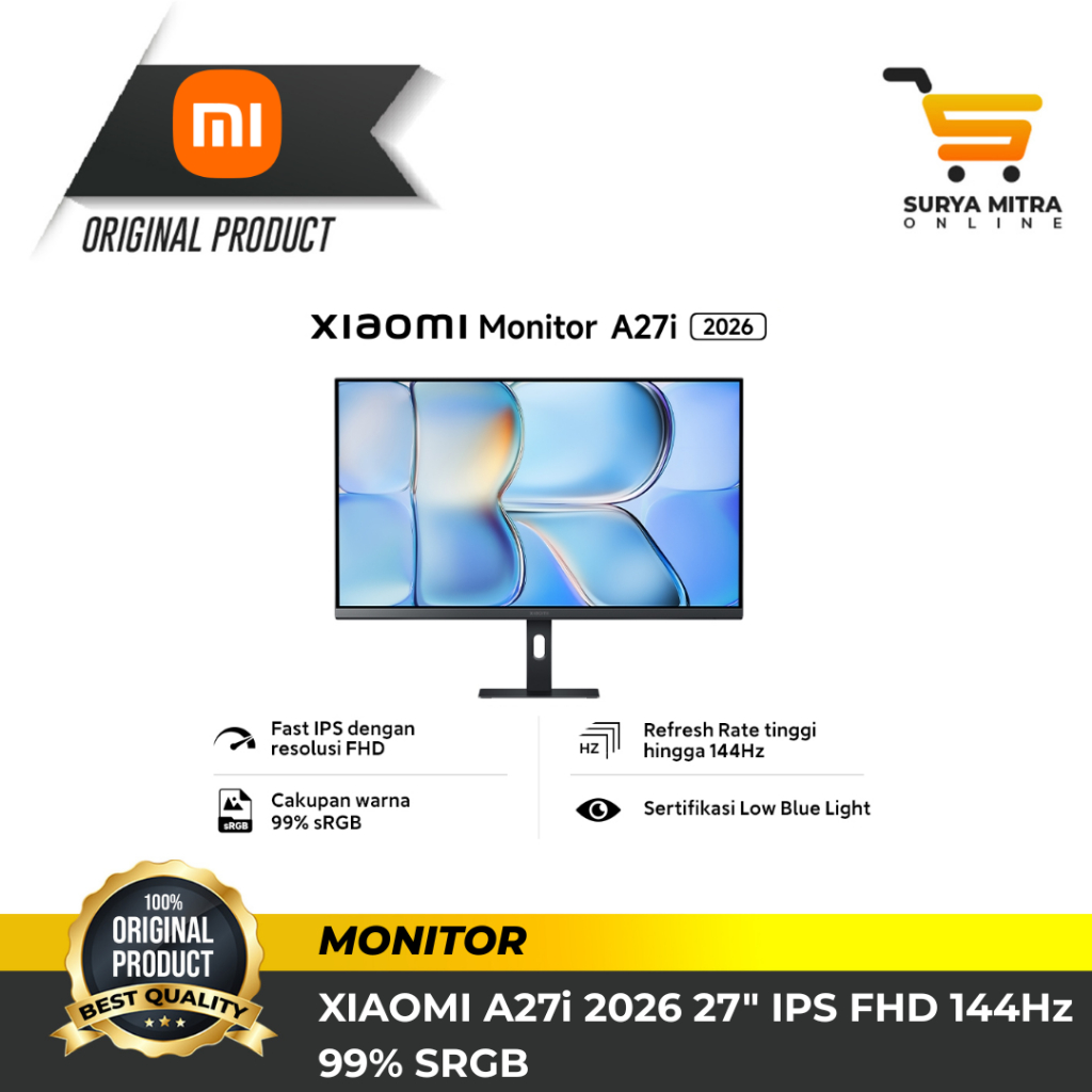 Xiaomi Monitor A24i 2026 / A27i 2026 / A27Qi 2026 / A27Ui 24" 27" IPS FHD QHD 4K Garansi Resmi