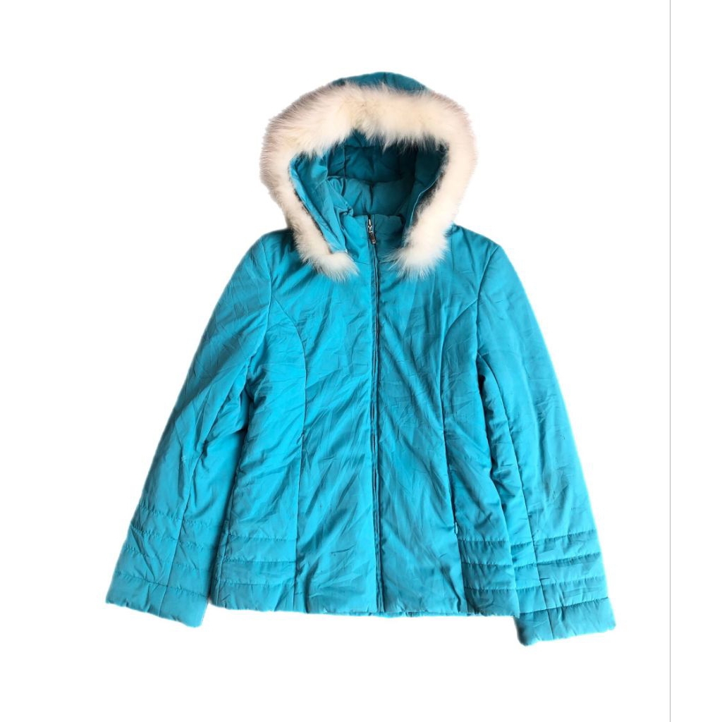 Y2K MICHEL KLEIN FUR JACKET GRUNGE

