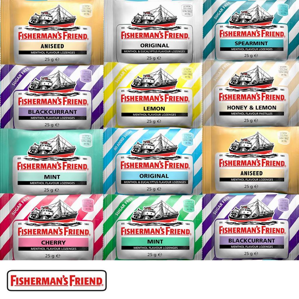 Fisherman Original Fisherman Sugar Free Permen Tenggorokan Permen Batuk Perment Mint 25gr