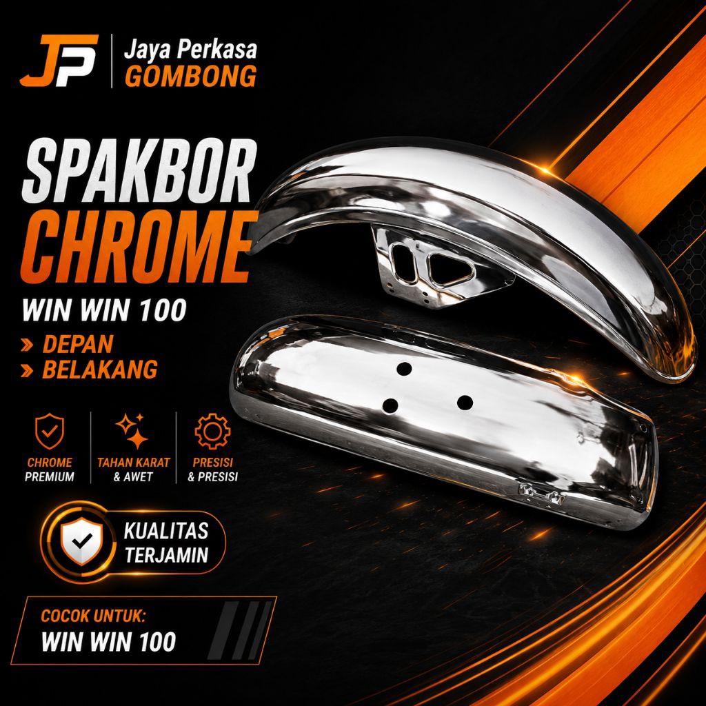 SPAKBOR DEPAN WIN WIN 100 CHROME SPAKBOR BELAKANG WIN WIN 100 CHROME SPAKBOR SET DEPAN BELAKANG WIN 