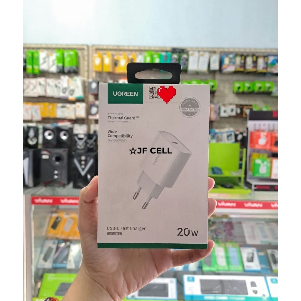 UGREEN Charger 20W USB-C Fast Charging PD Adapter Cas Type C Original iPhone Samsung Xiaomi