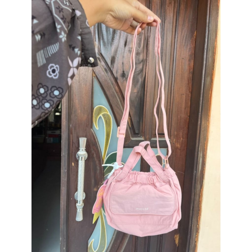 [BUKAN PRELOVED] merche tas selempang/Sling bag dumpling blush