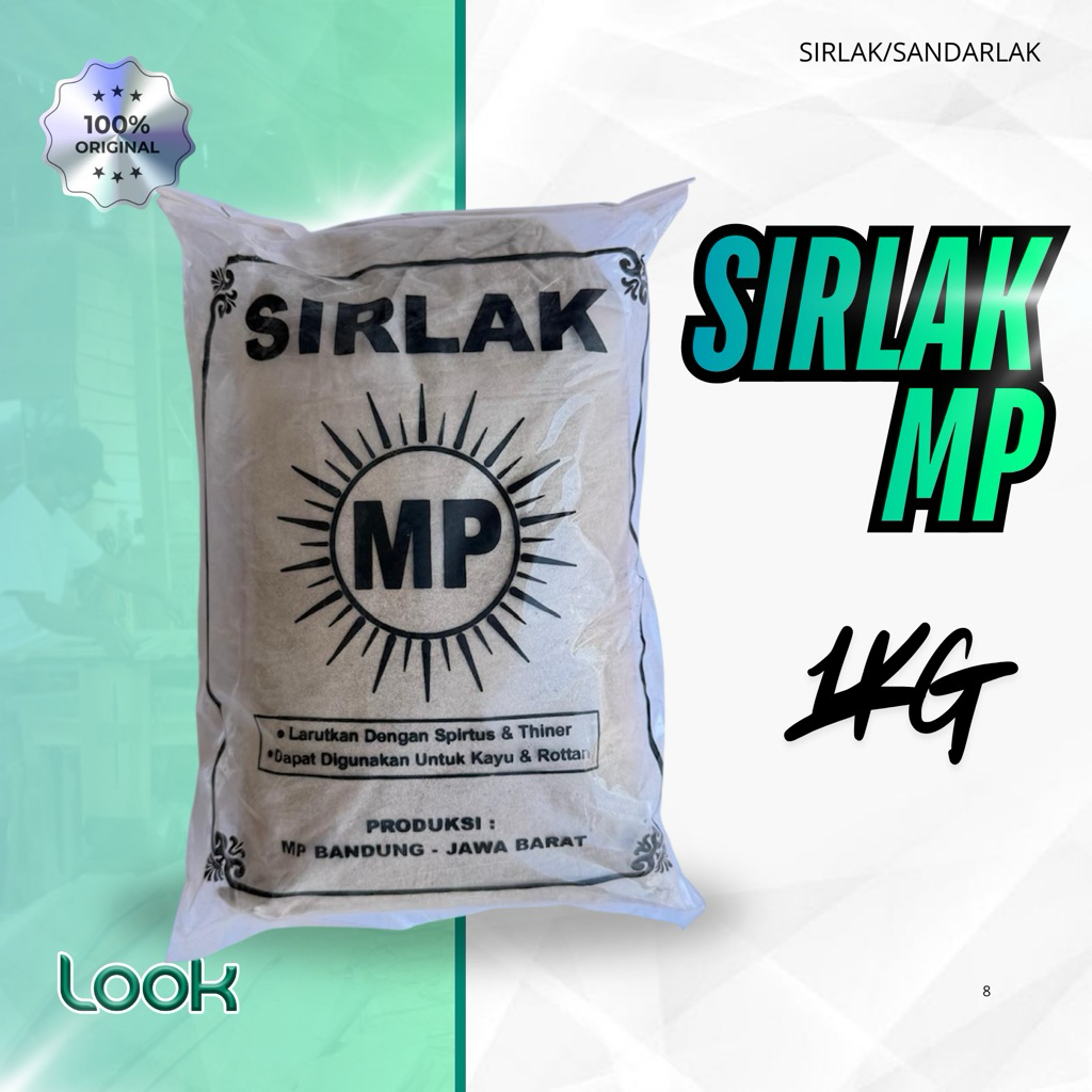 Sirlak Shellac Sandarlak Bubuk MP Kemasan 1 Kg Sirlak Bensin | Sirlak MP Ekonomis Berkualitas