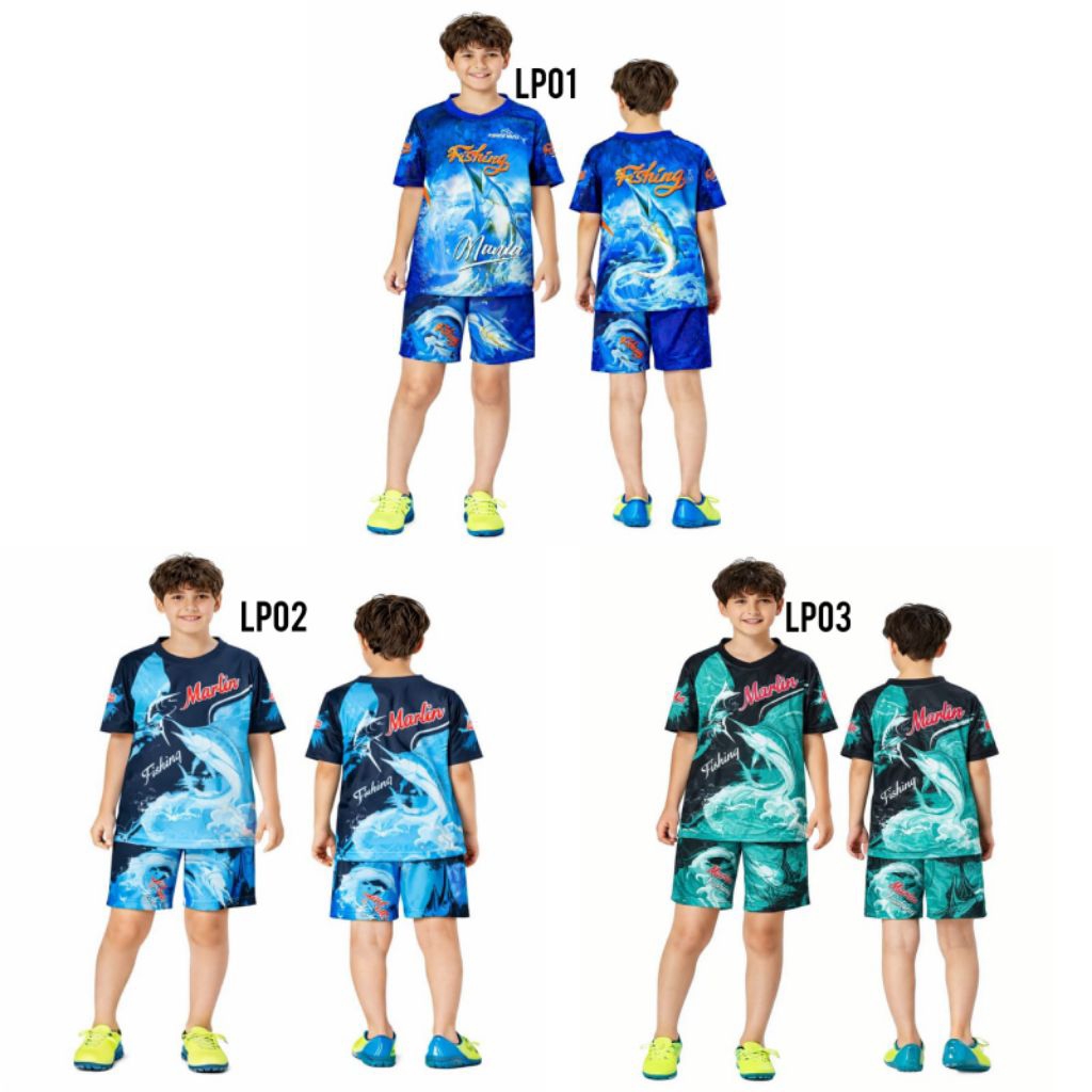 Jersey mancing anak ,  Kaos mancing anak , Baju mancing anak , Setelan anak