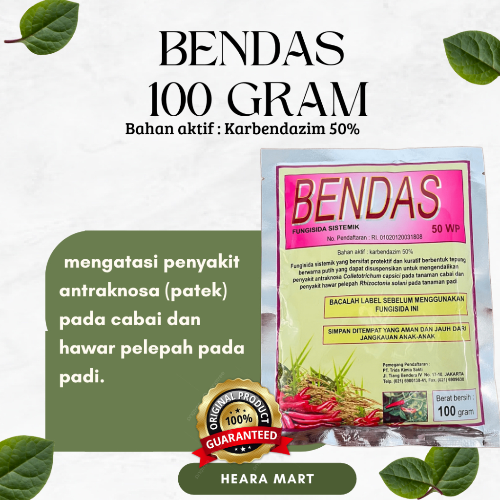 Bendas 50WP 100 Gram Fungisida Sistemik untuk Cabai dan Padi
