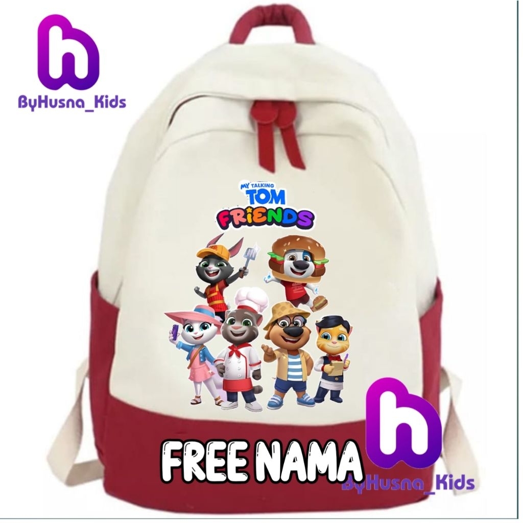 TAS RANSEL ANAK TALKING TOM ANGELA TALKING TOM HEROES TALKING TOM AND FRIENDS CUSTOM