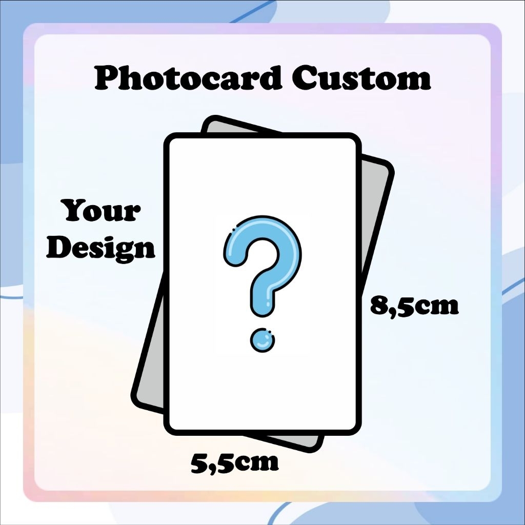 Cetak Photocard Custom Bebas Desain Hologram dan Glossy