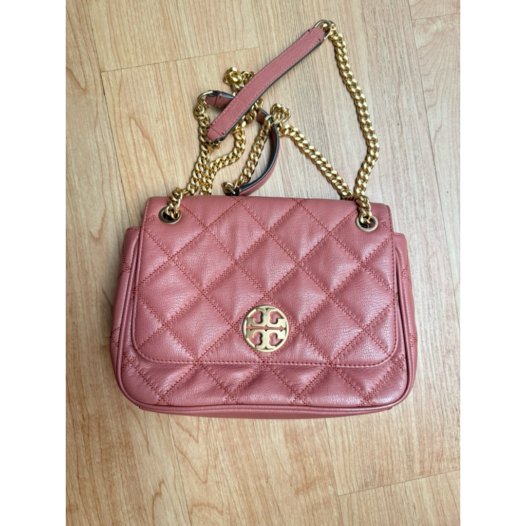 Torry Burch TB fleming soft crossbody pink moon