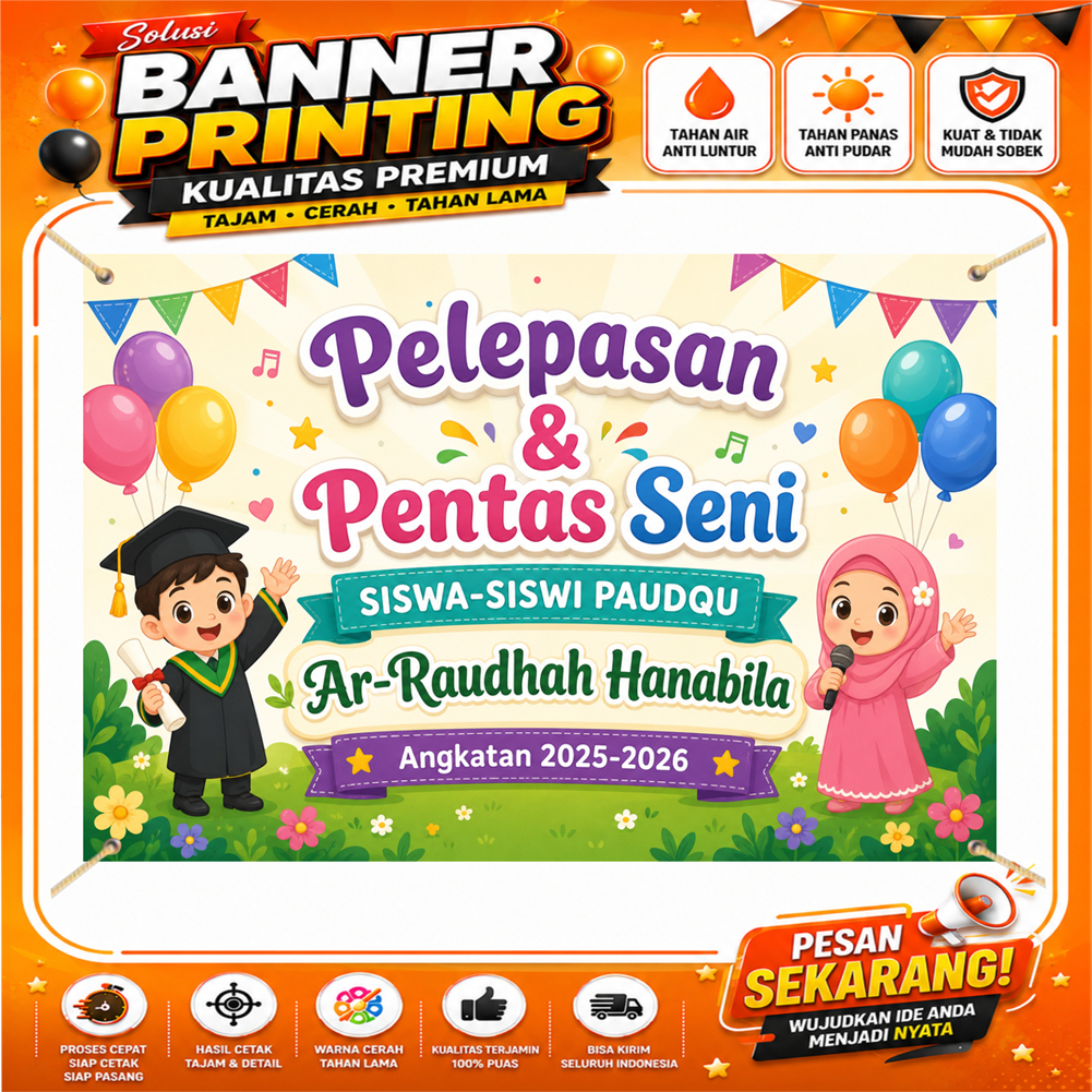 Spanduk Perpisahan Paturay Tineung & Wisuda TK SD SMP SMA – Banner Sekolah COD | Bisa COD
