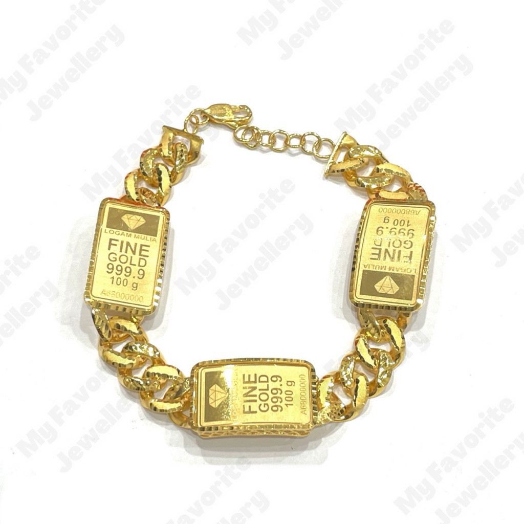 Gelang Sisik Naga Papan Polos Emas Asli Kadar 700