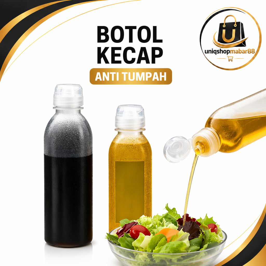 Botol Kecap Anti Tumpah Botol Fliptop Botol Saus Multifungsi 500Ml dan 1000ML