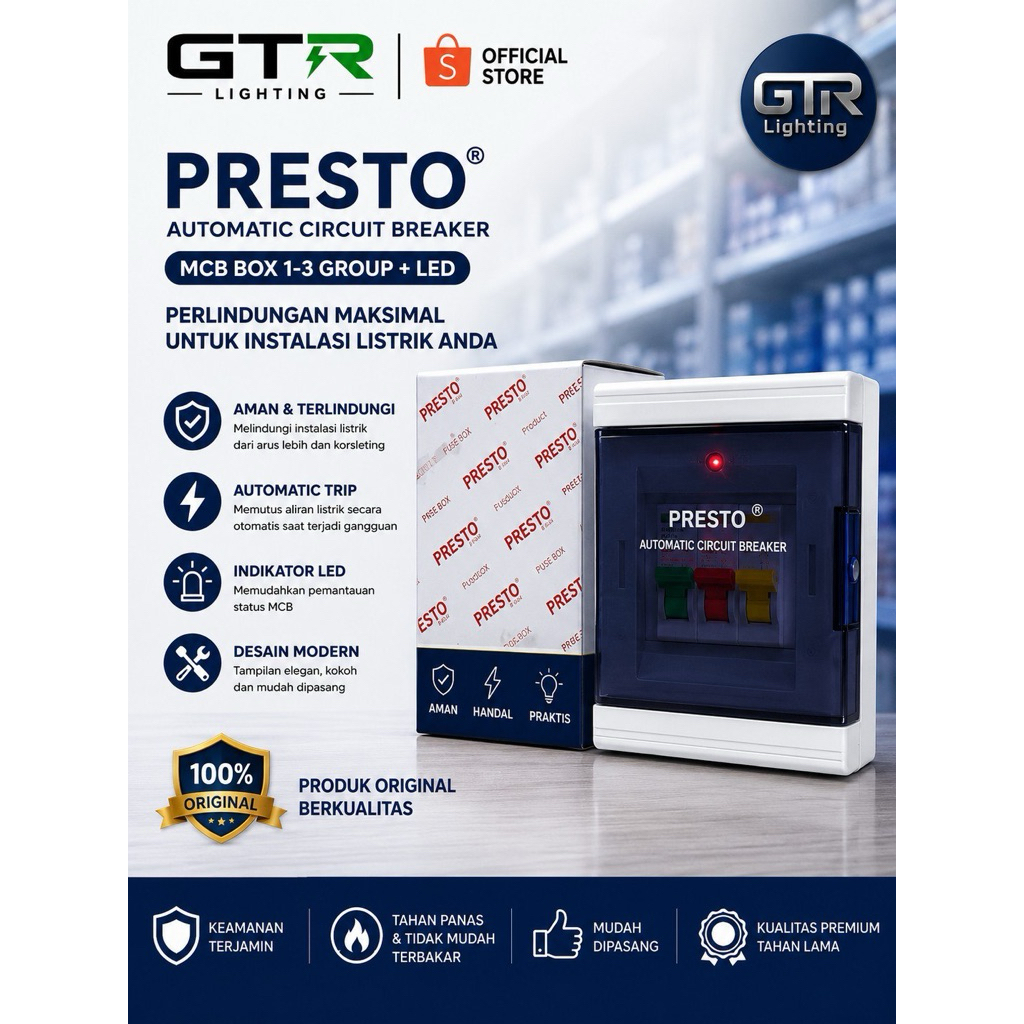BOX MCB PRESTO 4GRUP/ BOX SEKRING FUSE BOX PRESTO 4GROUP/ BOX MCB TANAM 4GRUP/ BOX PRESTO/ BOX MCB