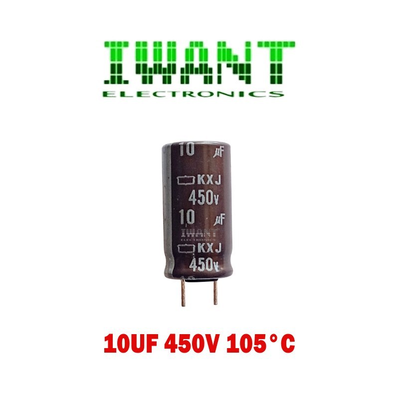 10UF 450V 105°C CAPASITOR ELCO 10UF 450V KAPASITOR ELKO 10UF 450VOLT