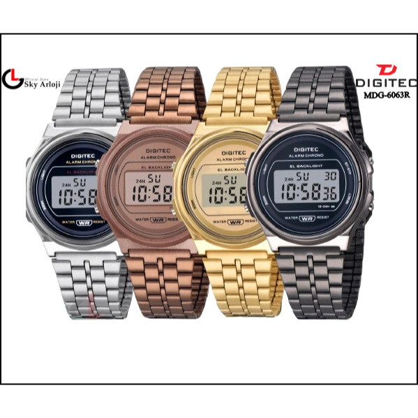 DIGITEC MDG-6063R Jam Tangan Wanita Digital Rantai Digitec 6063 MDG6063 DG6063