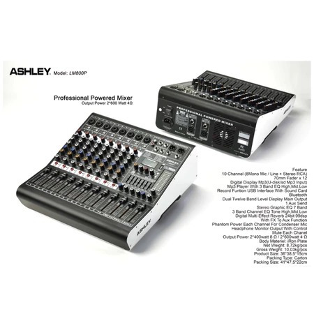 Power Mixer ASHLEY LM800P Ashley LM 800 P Original
