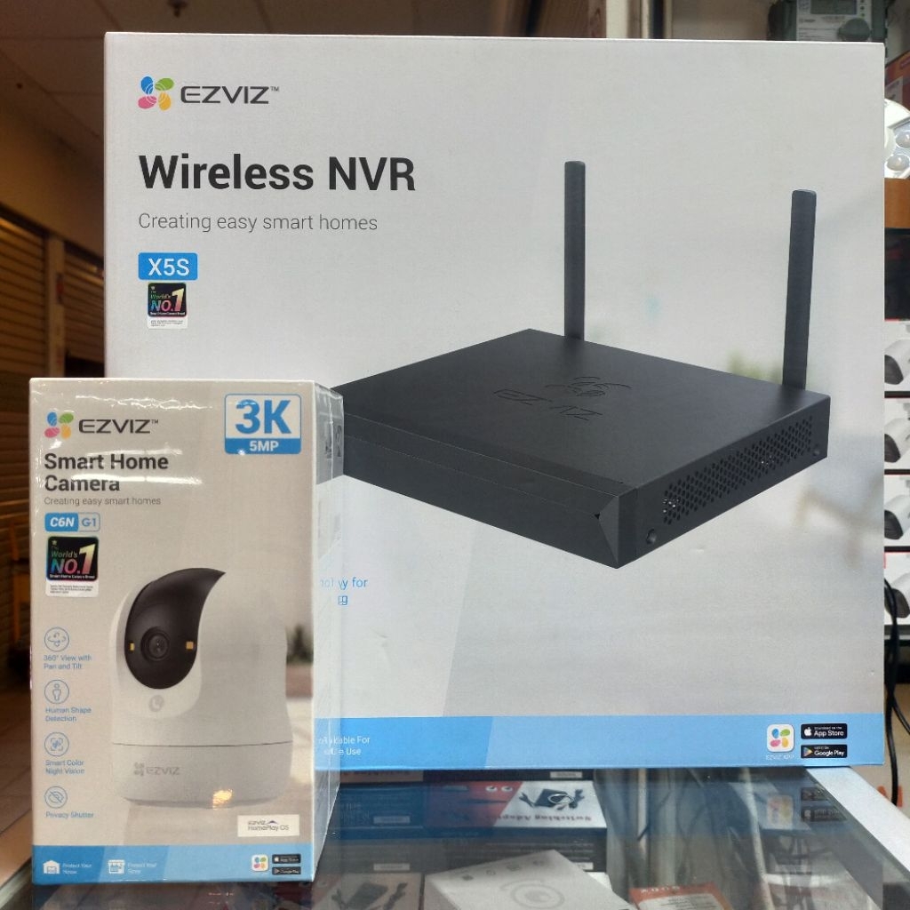 PAKET CCTV WIRELESS NVR EZVIZ  4 CHANNEL 1 KAMERA EZVIZ 5MP GARANSI RESMI