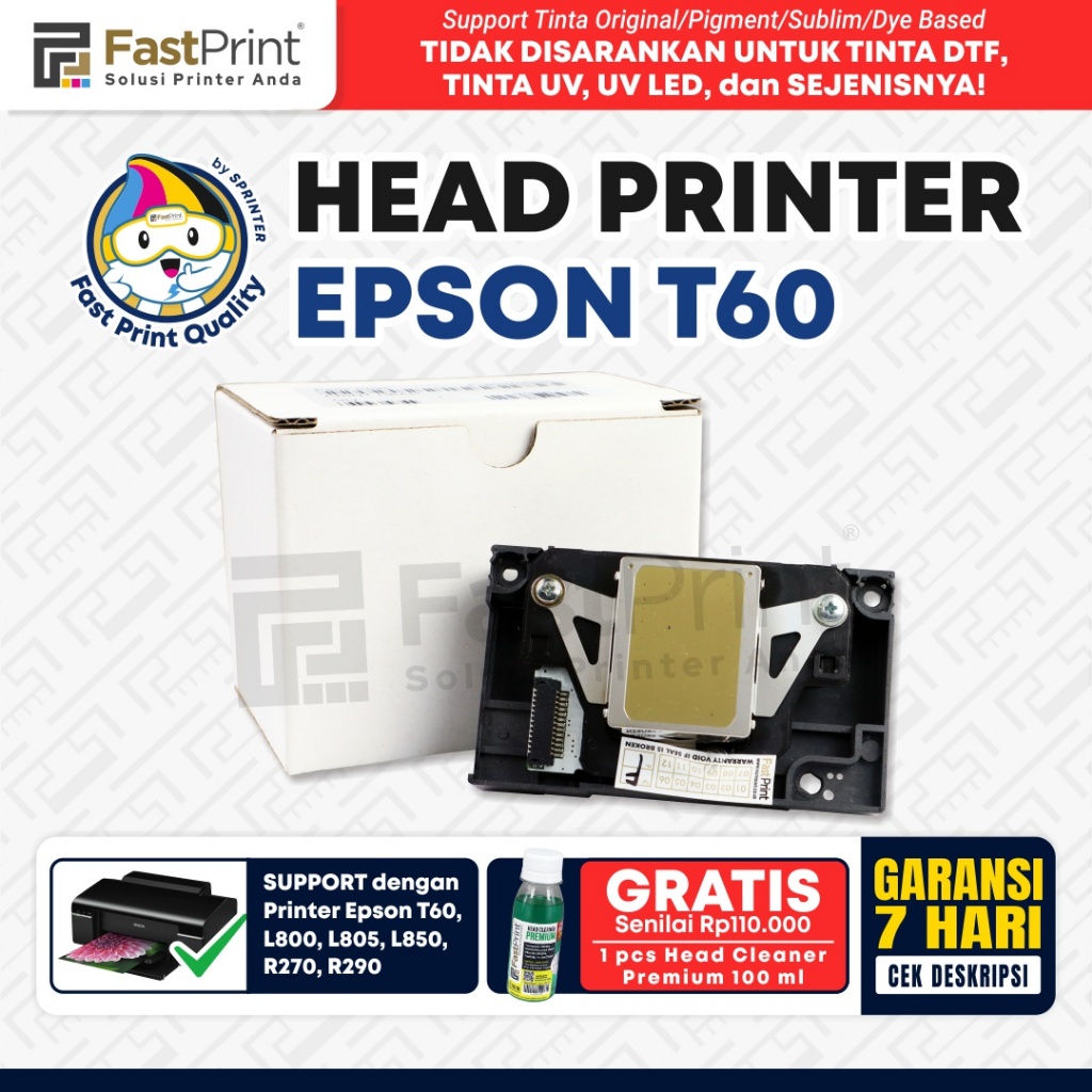 Head Printer Epson T60 L800 L805 L850 R290
