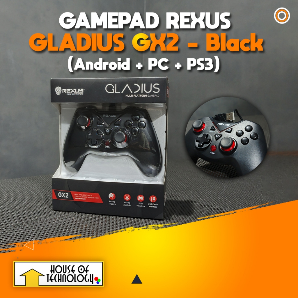Joystick / Gamepad Rexus Gladius GX2 Black (Android + PC + PS3)