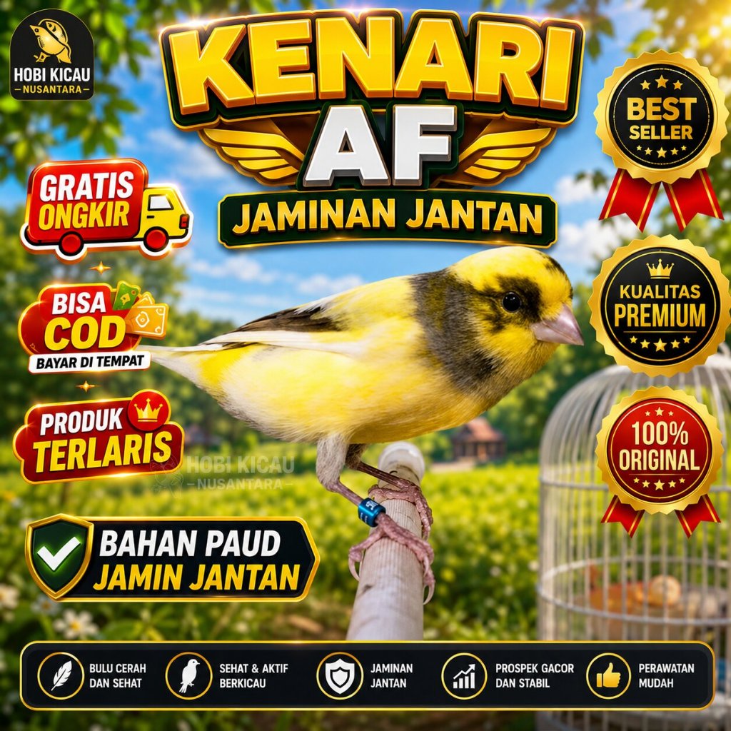 koang kicau zaini canary Kenari AF Jaminan Jantan | Burung Kenari bahan pilihan