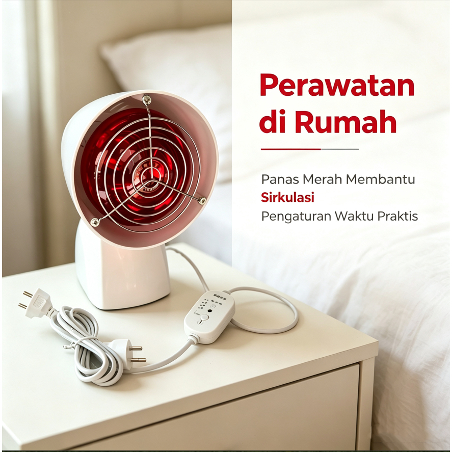 Lampu Terapi Infrared Alat Fisioterapi Lampu Terapi Sinar Infra Merah 100Watt Lampu Terapi Infrared