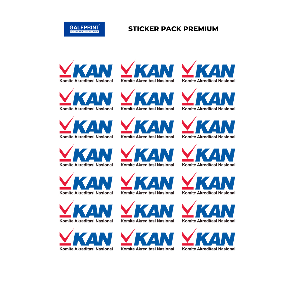 STICKER A4 LOGO KAN KOMITE AKREDITASI NASIONAL PREMIUM