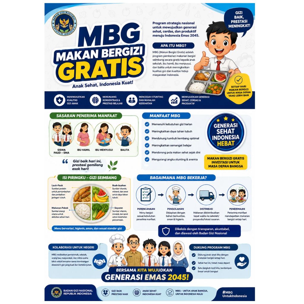 STICKER INFOGRAFIS MBG MENARIK MBG SPPG MAKAN BERGIZI GRATIS INFO