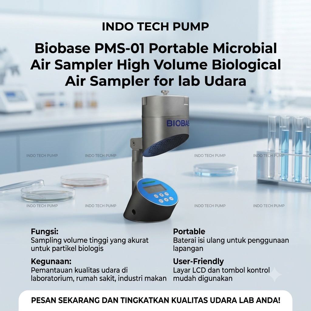Biobase PMS-01 Portable Microbial Air Sampler High Volume Biological Air Sampler for lab Udara