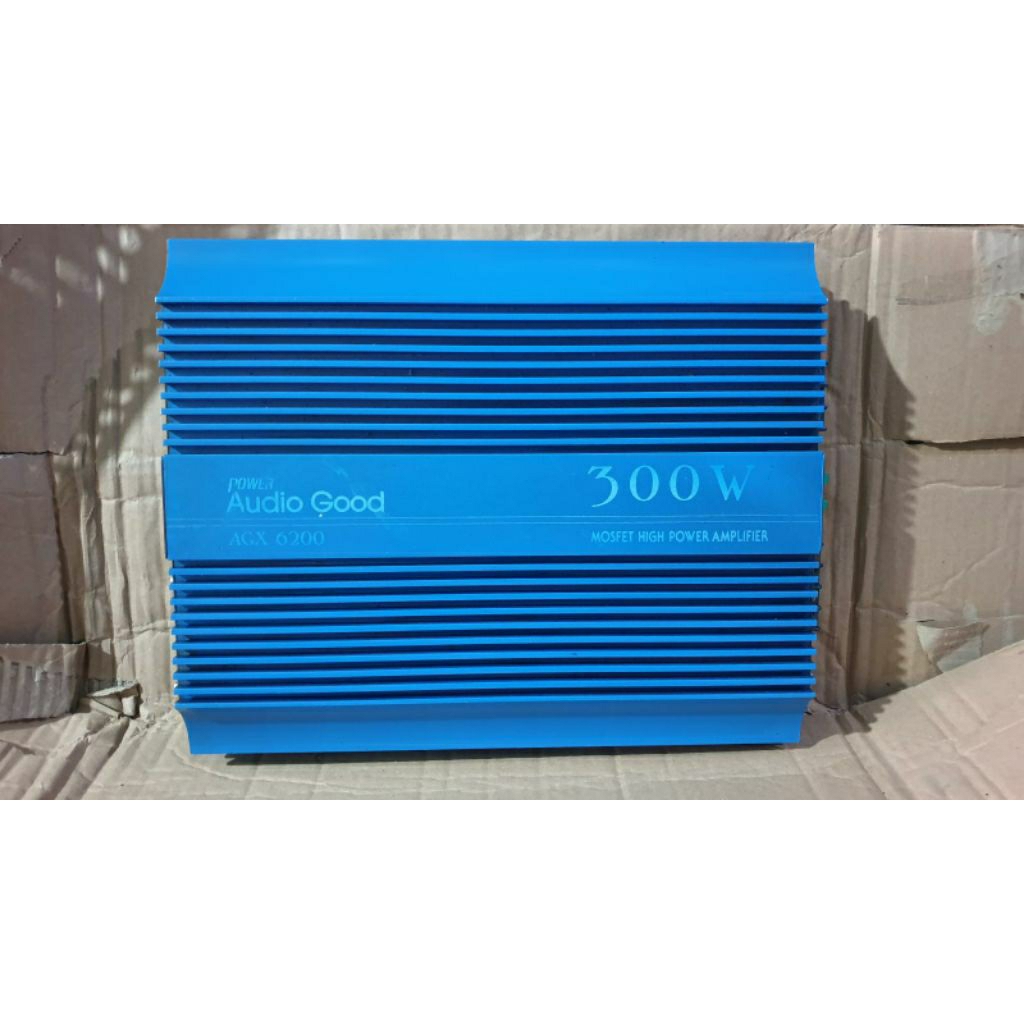 power amplifier mobil 2channel stereo bridge audio good agx-6200 second normal siap pakai