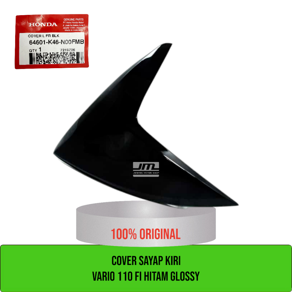 Cover sayap vario 110 fi hitam glossy 64501-K46-N00FMB 64601-K46-N00FMB