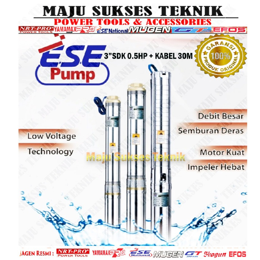 Pompa Air Celup Satelit / Pompa Satelit 3 Inch 0.5Hp / 0.5 Hp Pompa Sible Submersible Pump 3Dim + Ka