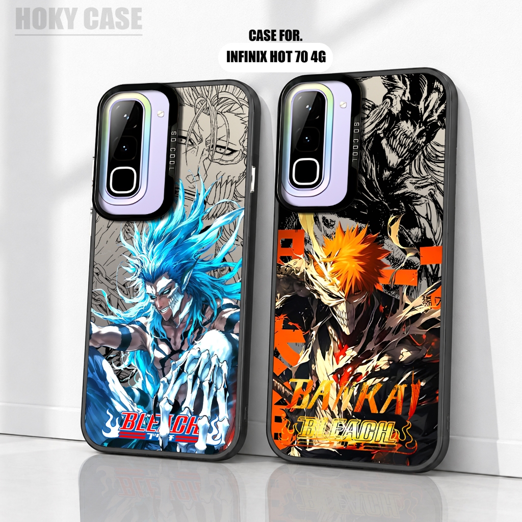 CASE INFINIX HOT 70 4G - Motif BLEACH  - HYBRID IMD PLATE PREMIUM GLOSSY SO COOL - Softcase hp