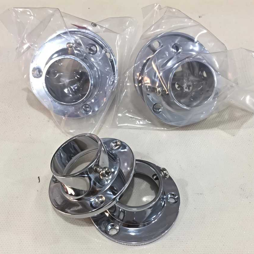 BRAKET PIPA BESI BULAT BP25 / BRAKET DINDING / PENYANGGA PIPA / BRAKET TOPI SOK GANTUNGAN 1 INCHI 25