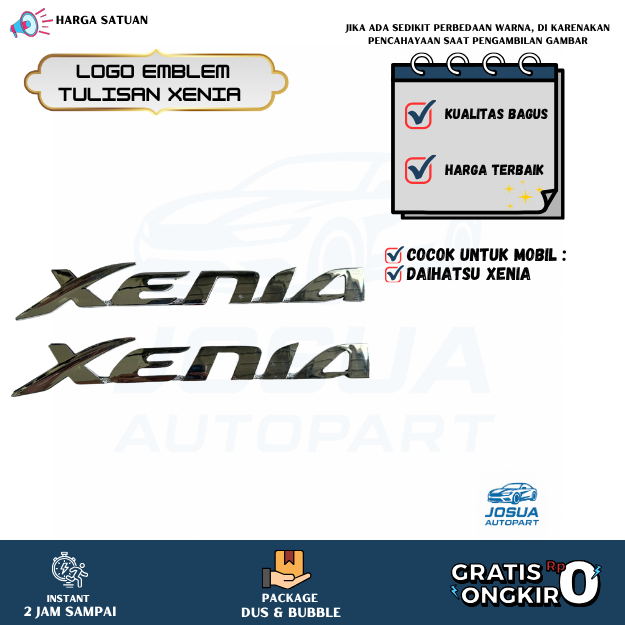 LOGO EMBLEM TULISAN XENIA ORIGINAL BELAKANG MOBIL