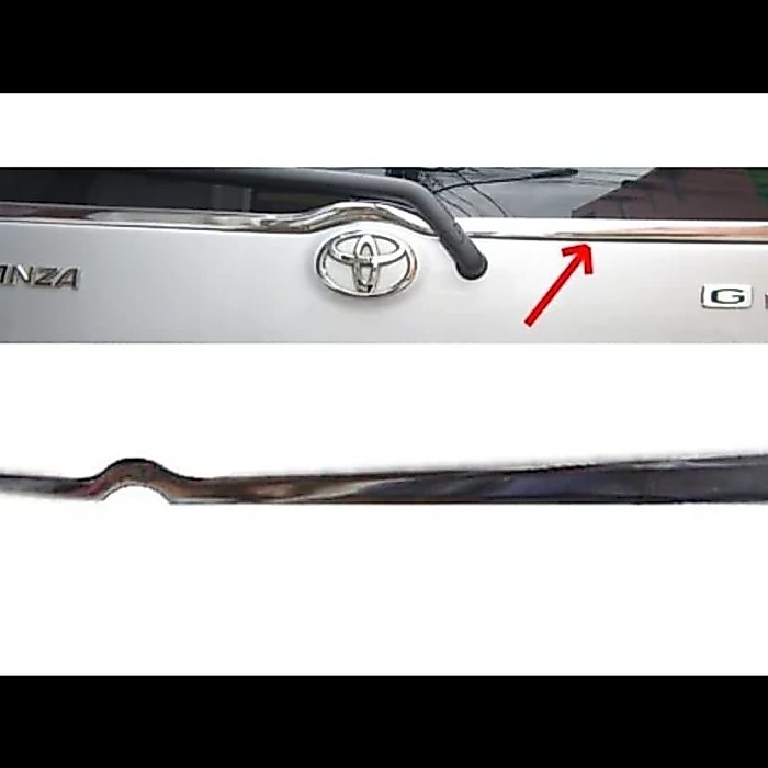 List Pintu Kaca Belakang Chrome Mobil Avanza Xenia VVTI 2005 2006 2007 2008 2009 2010 2011