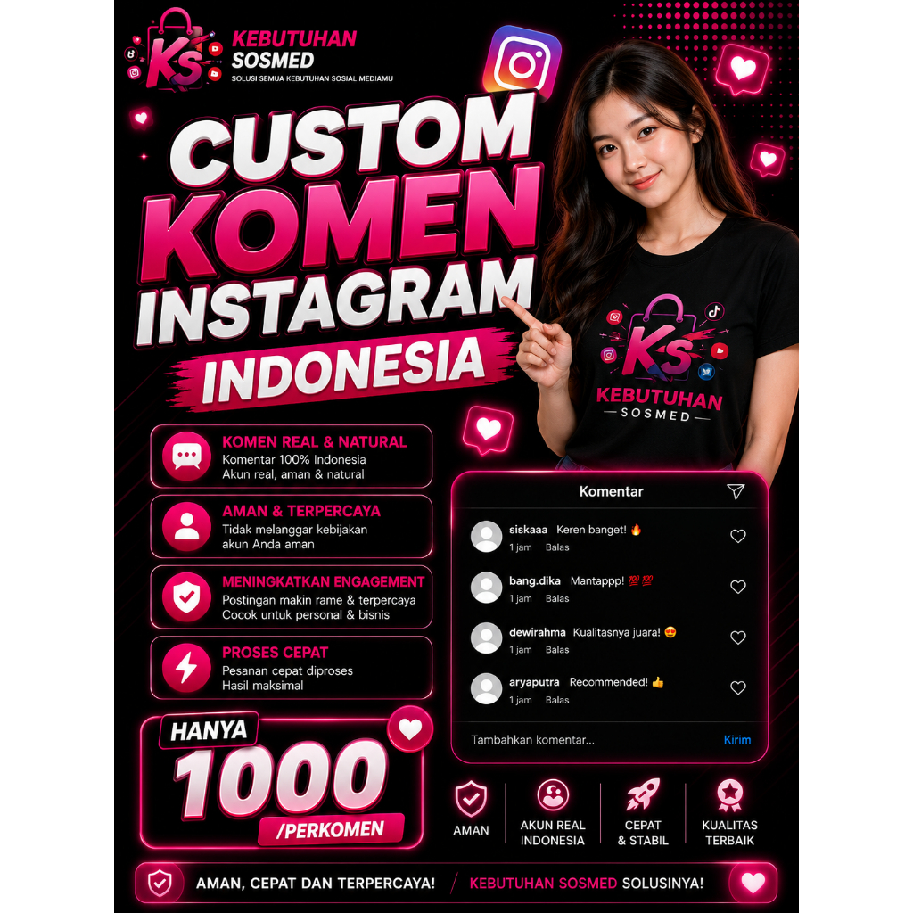 TERLARIS CUSTOM COMMENT INSTAGRAM INDONESIA PERMANEN