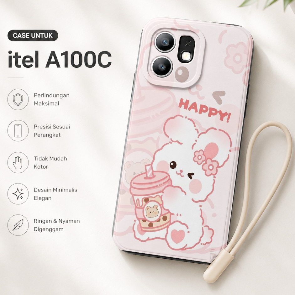 R843 Case +Tali Hp ITEL A100C CITY 200 Terbaru - Softcase Itel A100C ITEL City 100 A90 A80 A50 A60 A