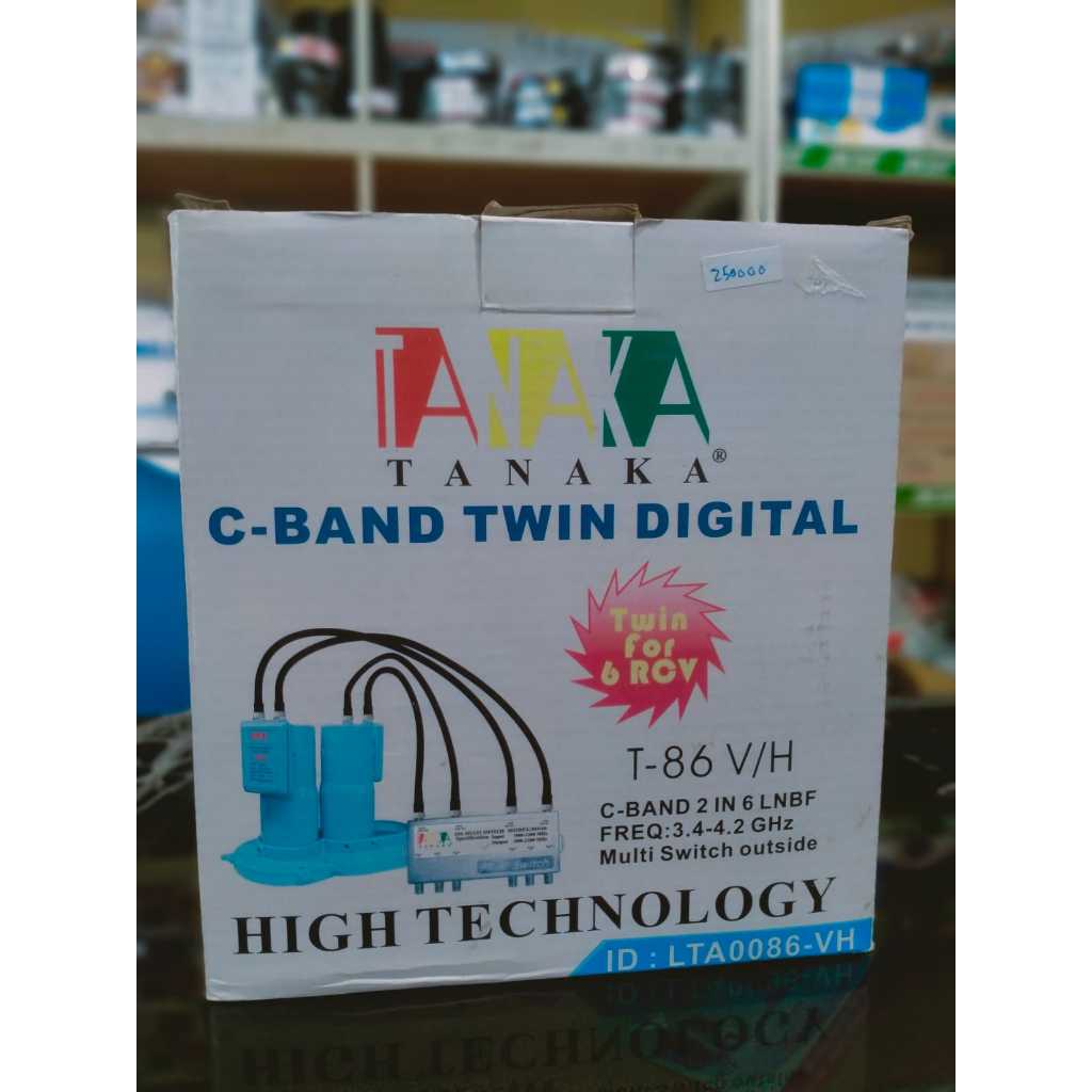 Tanaka C-Band Twin Digital T-86 V/H 2 In 6 LNB 3.4-4.2 GHz High Technology