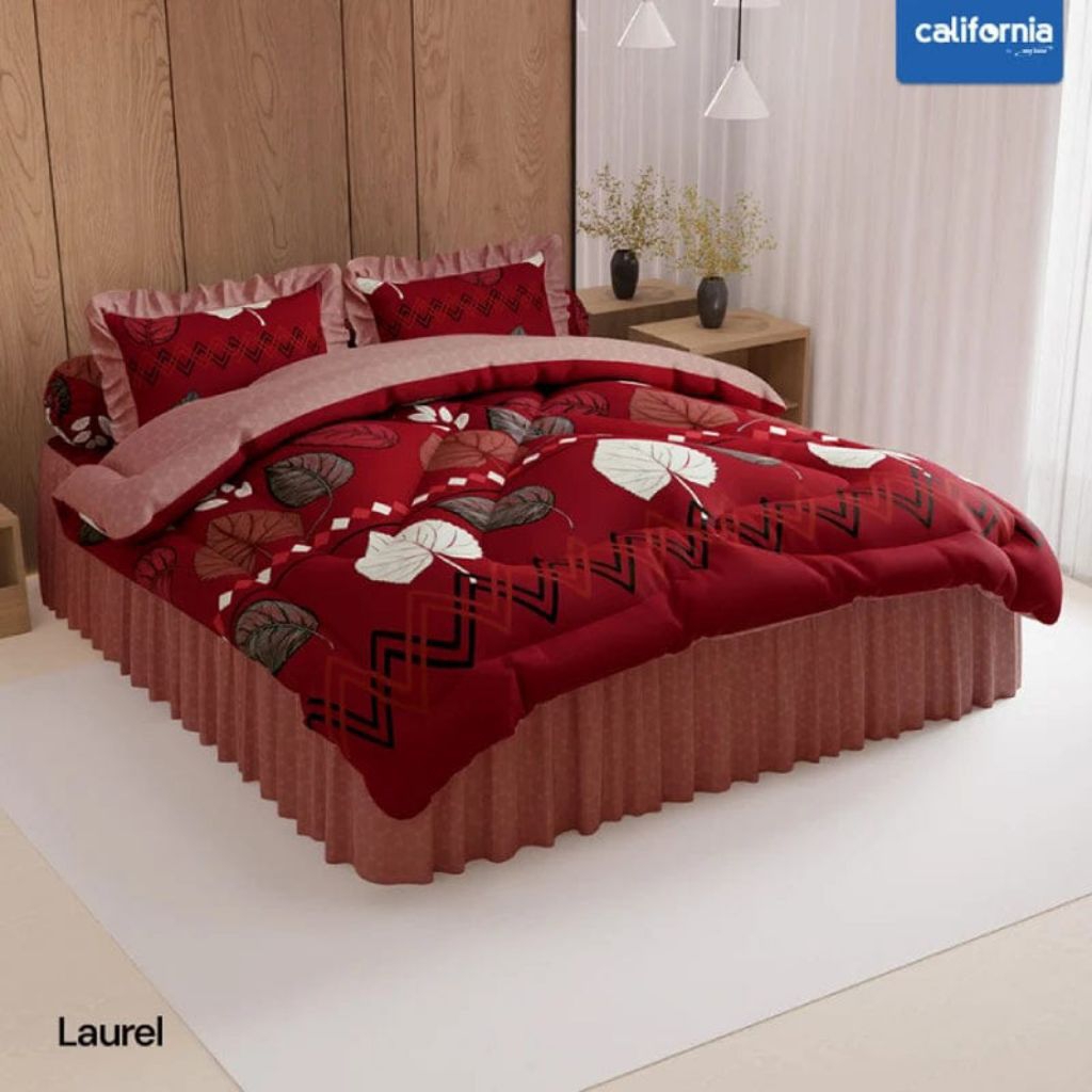 Bedcover California/ Bedcover California 180x 200 T30cm / Bedcover6kaki /Bedcover Rumbia California 
