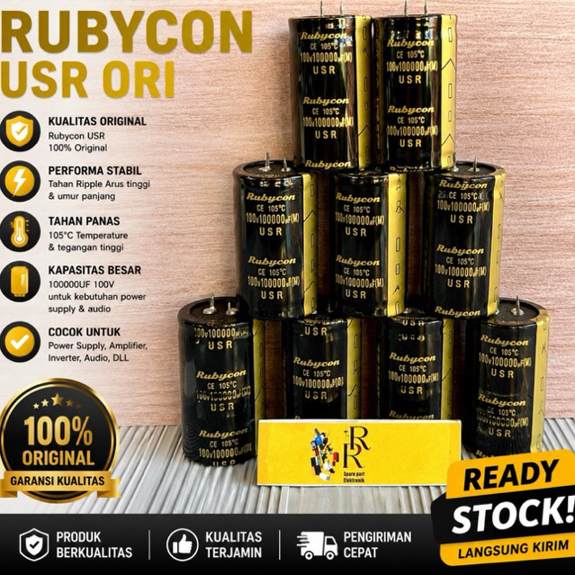 ELCO RUBYCON 10000uf 100V USR HITAM ORIGINAL