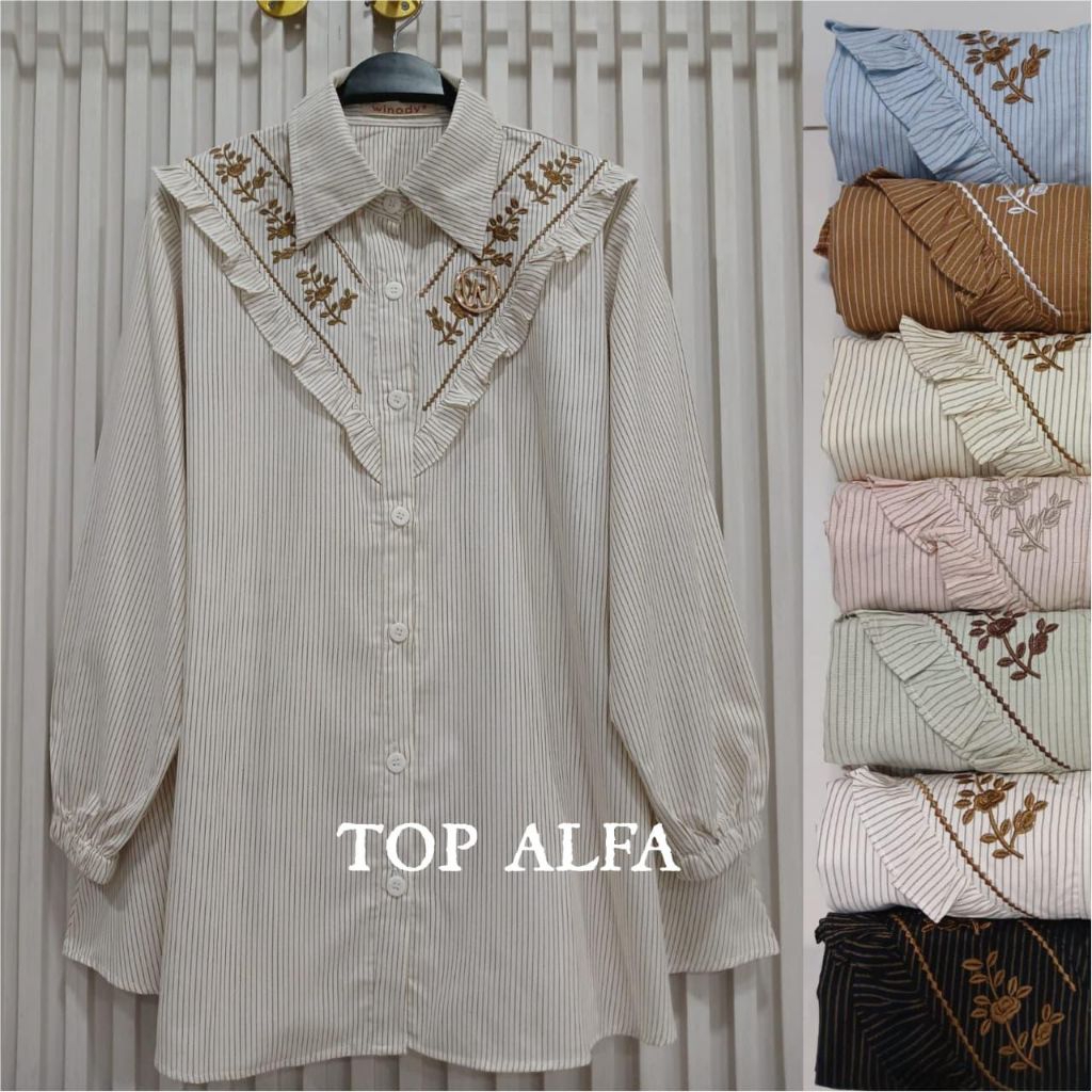 TOP ALFA// SHIRT BY WINODY ORIGINAL