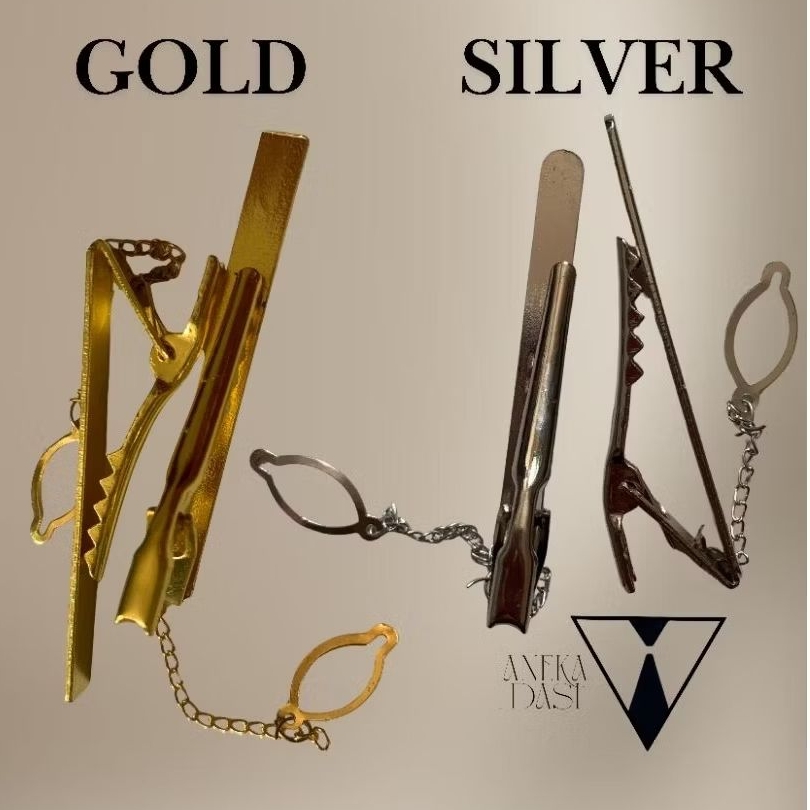 Penjepit Dasi Jepit Dasi Pria Jepitan Dasi Gold Dan Silver