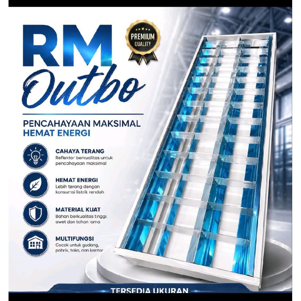 kap lampu RM OUTBOW 2X36 Panjang 120cm