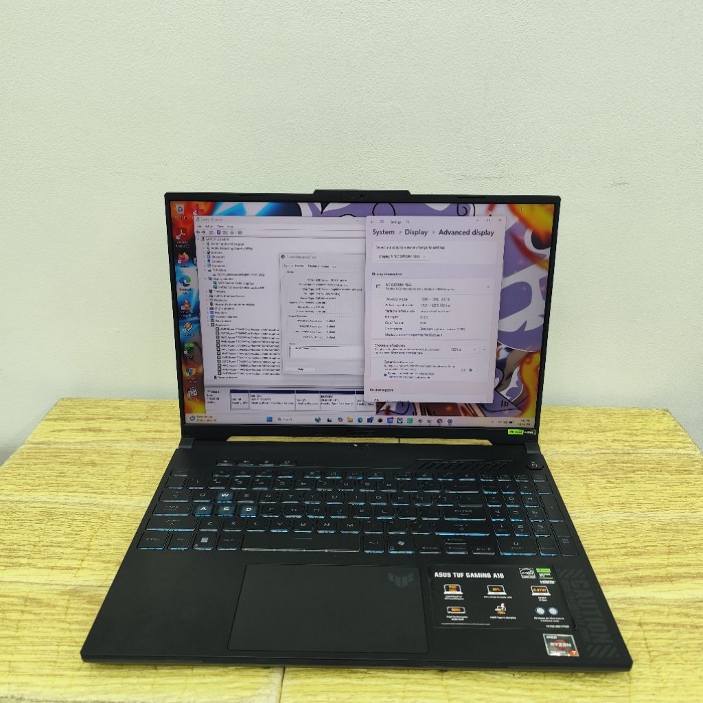Laptop Second Asus Tuf Gm A16 Fa607nug Amd Ryzen 7 7445hs Ram 16gb Ssd 512gb Rtx 4050 6gb