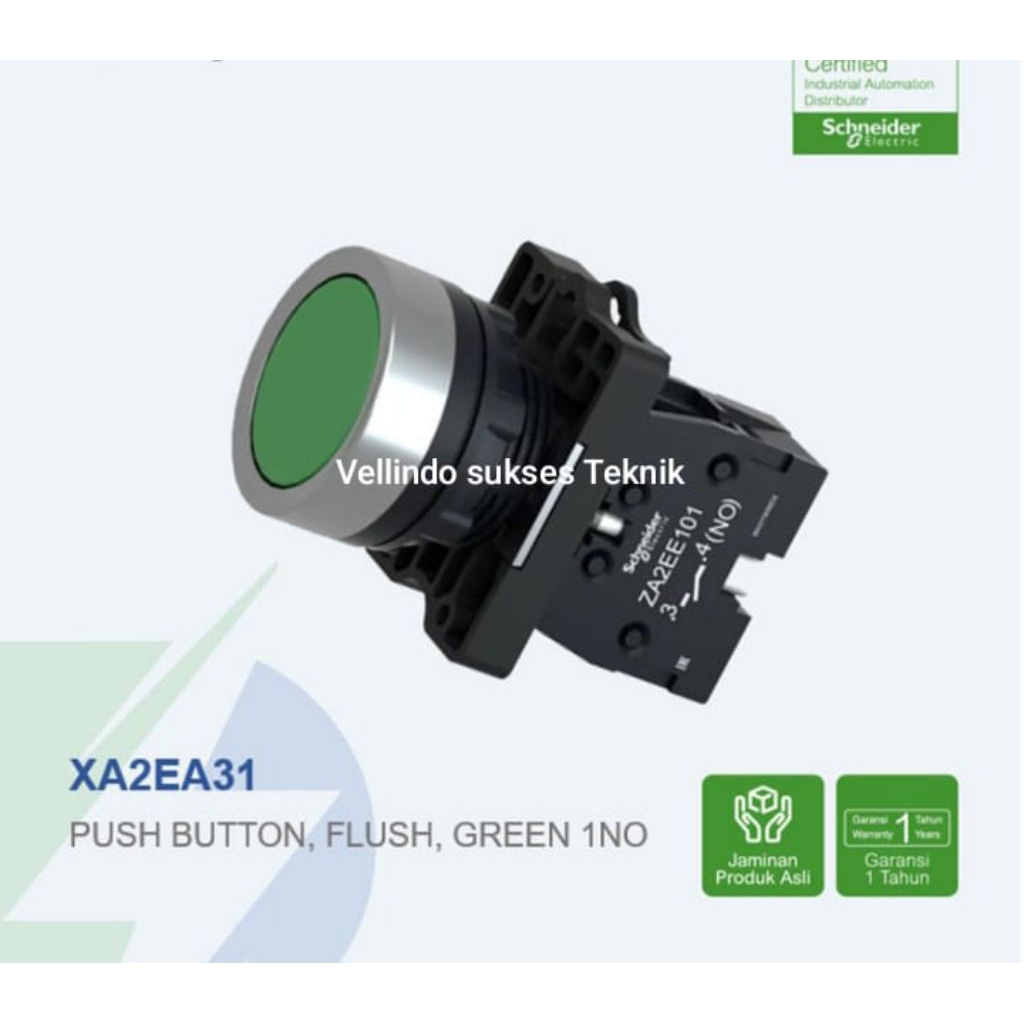 Schneider Push Button Flush 22mm 1NO XA2EA31 / push button schneider