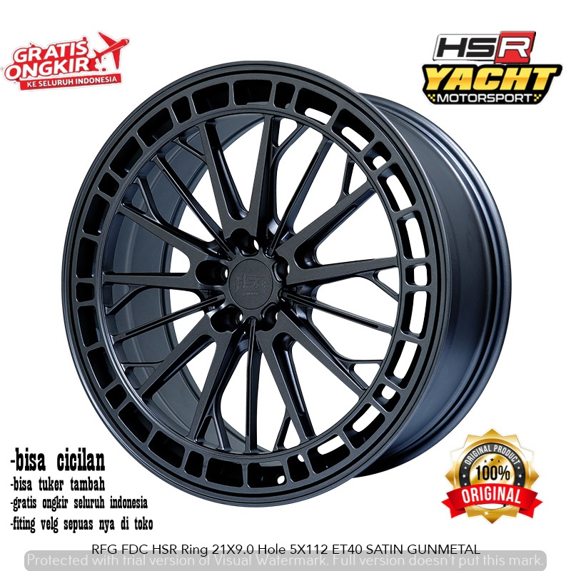VELG RACING HSR FDC RING 21 COCOK UNTUK MOBIL MERCY INNOVA AUDI DAEWOO-YACHT
