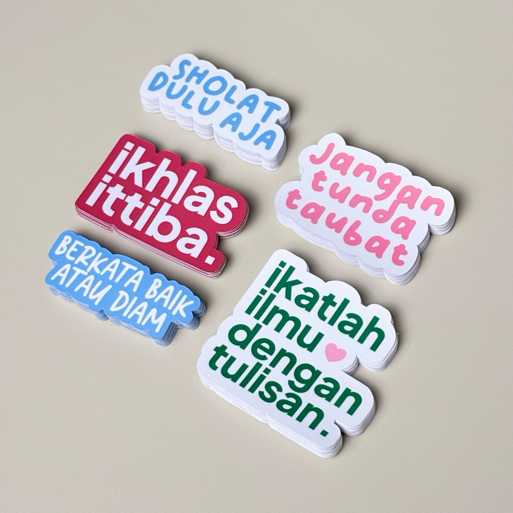 Stiker Quotes Islami Dakwah | Vinyl Laminasi Doff | HayyaNotes