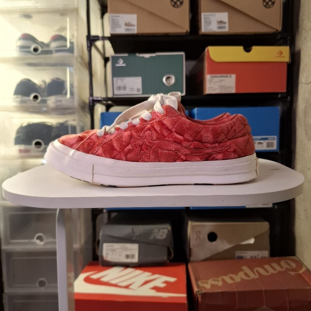 Converse x Golf Le Fleur Quilted Velvet Cherry Original